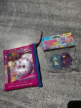 Tabs Jelly Squeezables Decorate Me Purple Donut Squishy Toy with Reusable Pouch